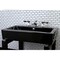 Kingston Brass NS4463AL 8" Widespread Bathroom Faucet, Chrome/Black Stainless Steel NS4463AL - alternate 3